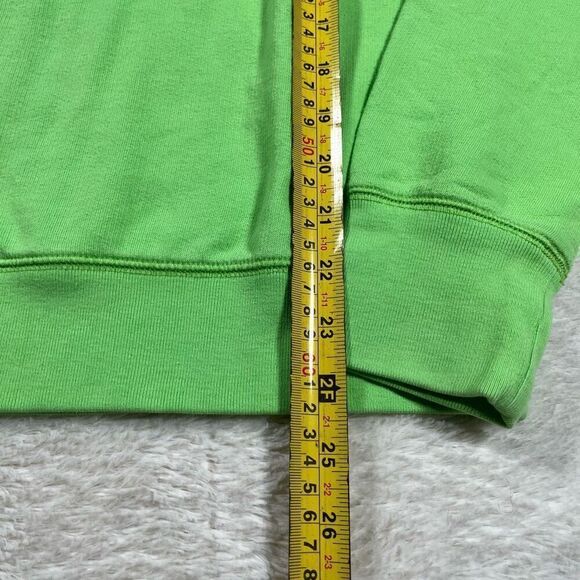 Vintage Y2K Victoria’s Secret PINK Neon Green V Neck Sweatshirt - Picture 7 of 7